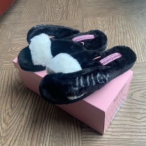 New Juicy Couture Highnyss Fur House Slipper
